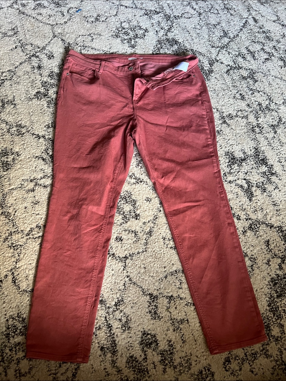 Women’s Stretch Slim Jeans - Rust Red